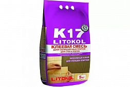 Клей для плитки и мозаики LITOKOL K17 (5 кг) Серый