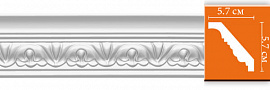 Потолочный плинтус с орнаментом DECOMASTER 95609 гибкий (52*56*2400)