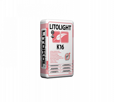 Легкая клеевая смесь LITOLIGHT K16 (15кг) Серый
