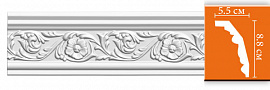 Потолочный плинтус с орнаментом DECOMASTER 95323 гибкий (88*55*2400)