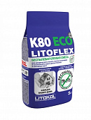 Беспылевая клеевая смесь Litoflex K80 Eco (5кг) Серый