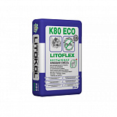 Беспылевая клеевая смесь Litoflex K80 Eco (25кг) Серый