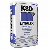 Клей для керамогранита, камня и теплых полов LITOFLEX K80 (25кг) Серый