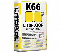 Клеевая смесь для толстослойной укладки LITOFLOOR K66 (25кг) Серый